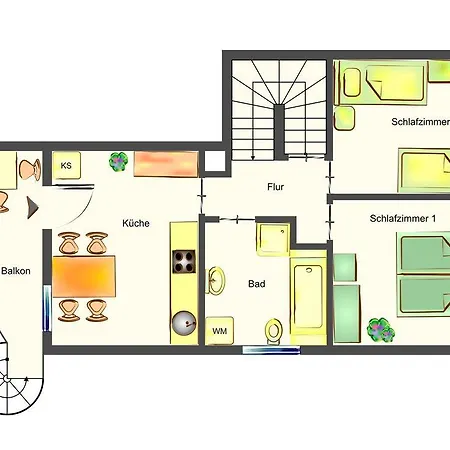 Landschaftsblick Appartement Heringsdorf (Usedom)